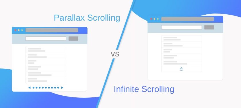Parallax Scrolling vs Infinity Scrolling